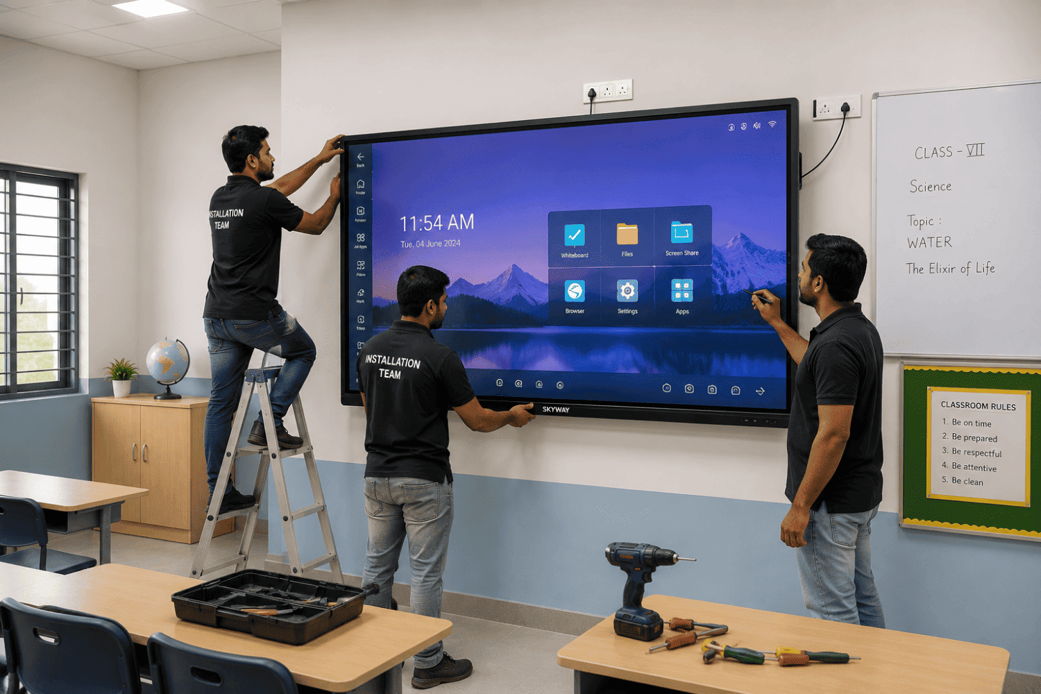 Smart Classroom Interactive Panel Installation