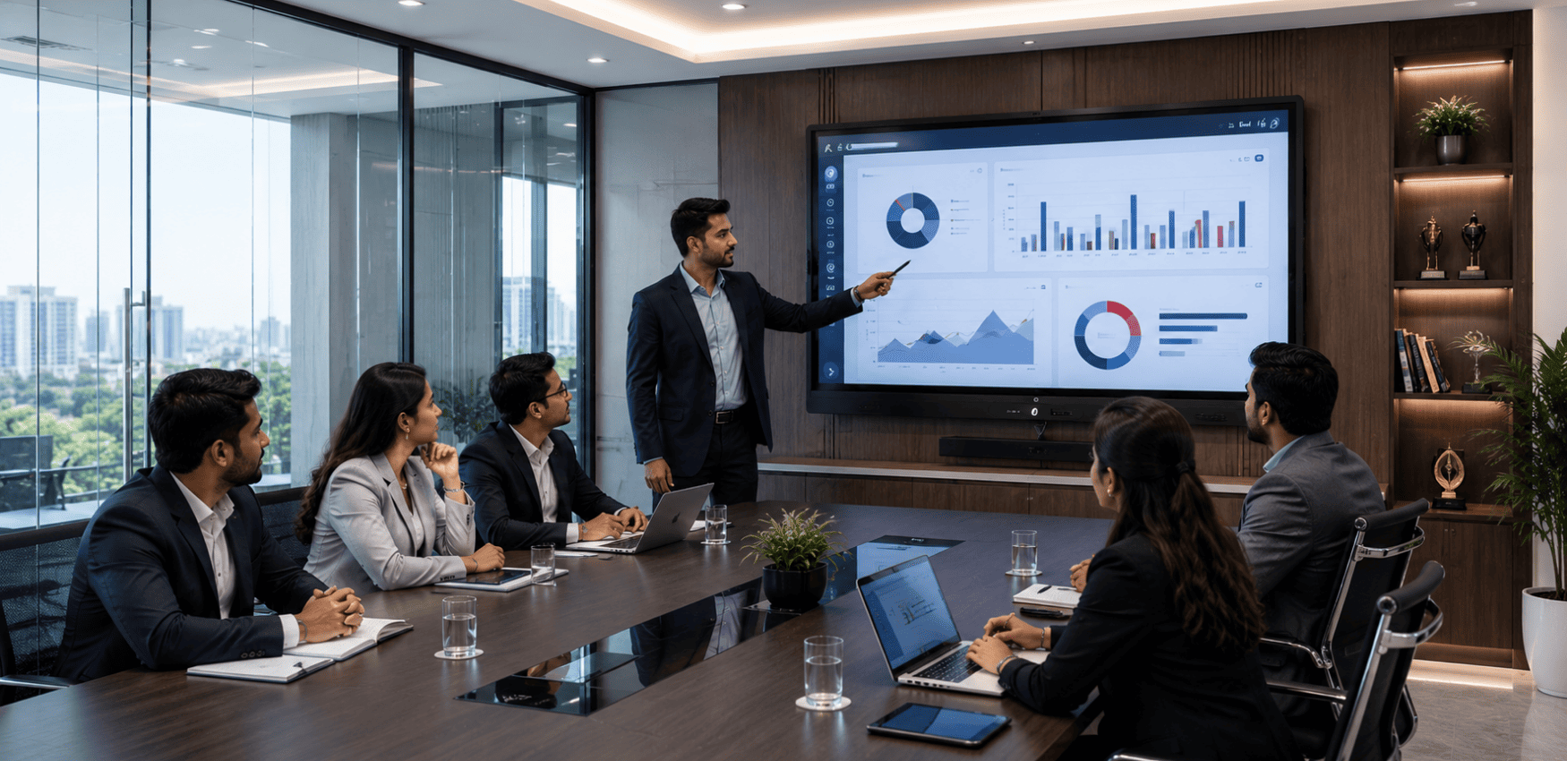 Interactive Touch Screen Display Dealer for Board Room